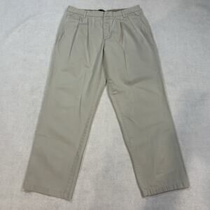 Dockers Khaki Pants Men 36x32 Relaxed Fit Pleated Cotton Beige Classic Chinos